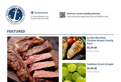 Main Street Grocery Weekly Ad September 4 - 10, 2026