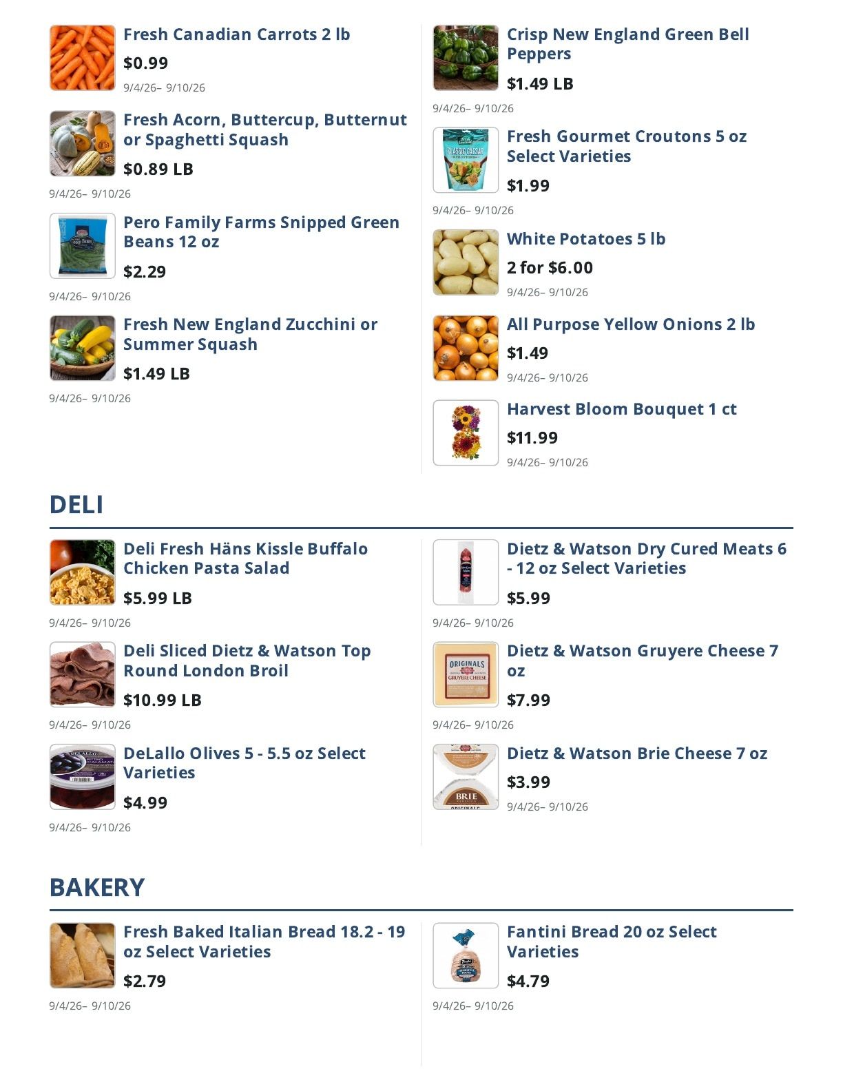 Main Street Grocery Weekly Ad September 4 - 10, 2026