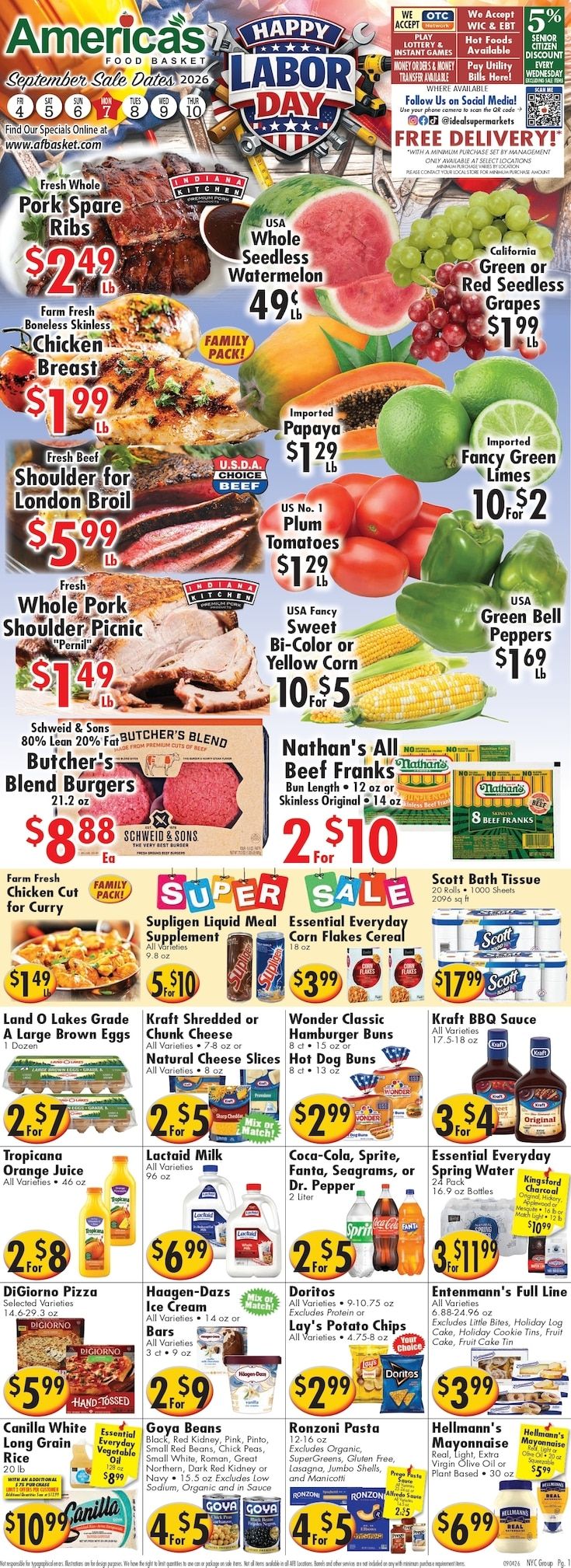 America's Food Basket (Connecticut, New York) Weekly Ad September 4 - 10, 2026