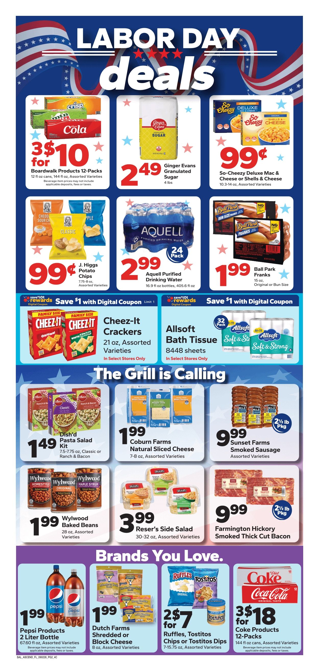 Save a Lot Food Stores (Apopka and other locations, FL) Weekly Ad September 2 - 8, 2026