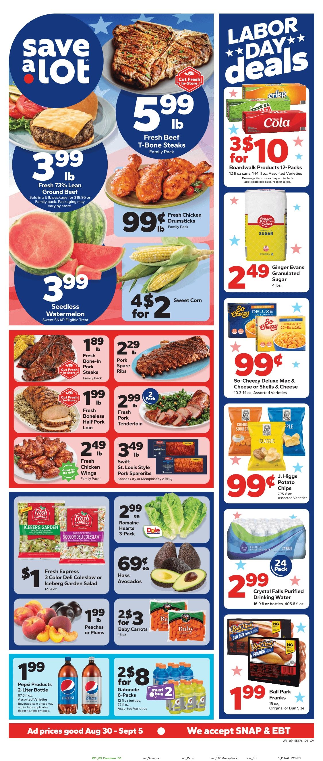 Save a Lot Food Stores (Brookville, IN) Weekly Ad August 30 - September 5, 2026