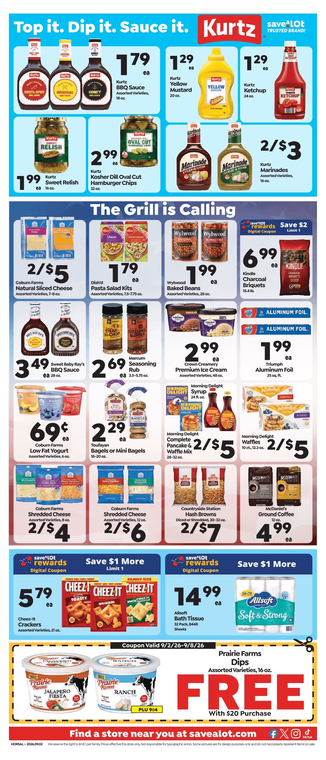 Save a Lot Food Stores (Canton Area, OH) Weekly Ad September 2 - 8, 2026