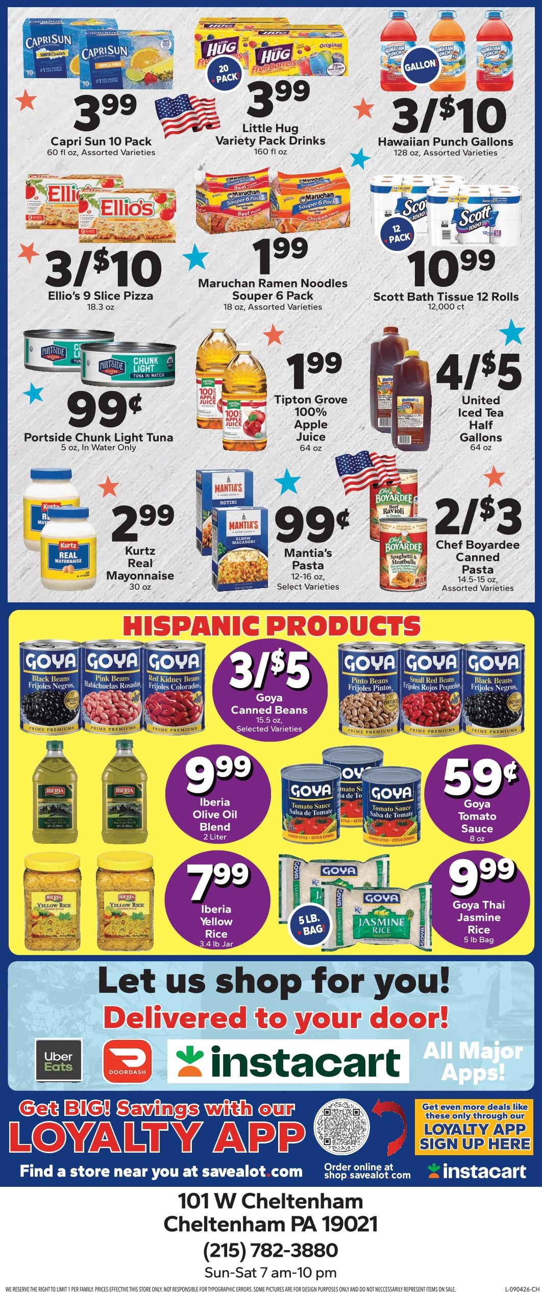 Save a Lot Food Stores (Cheltenham, PA) Weekly Ad September 4 - 10, 2026