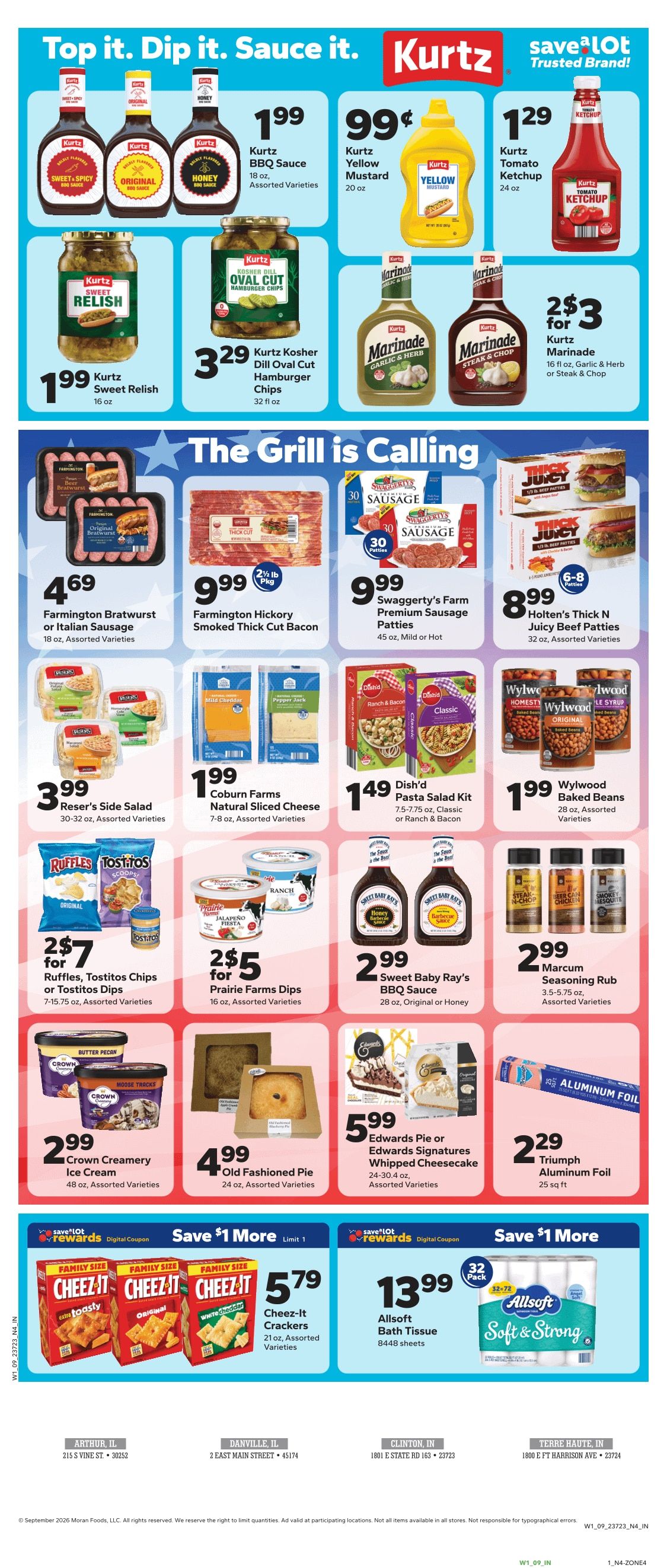 Save a Lot Food Stores (Danville, IL) Weekly Ad September 2 - 8, 2026