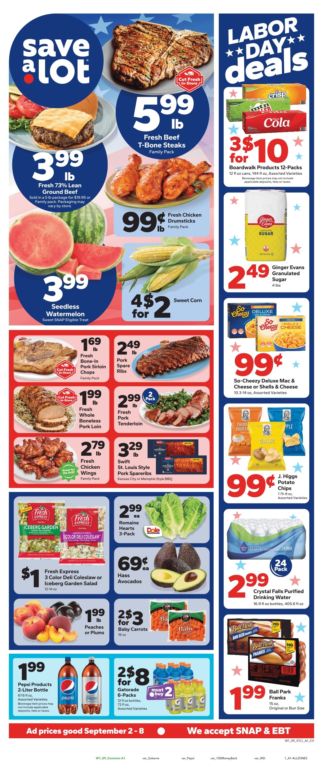 Save a Lot Food Stores (East St. Louis and other locations, IL) Weekly Ad September 2 - 8, 2026