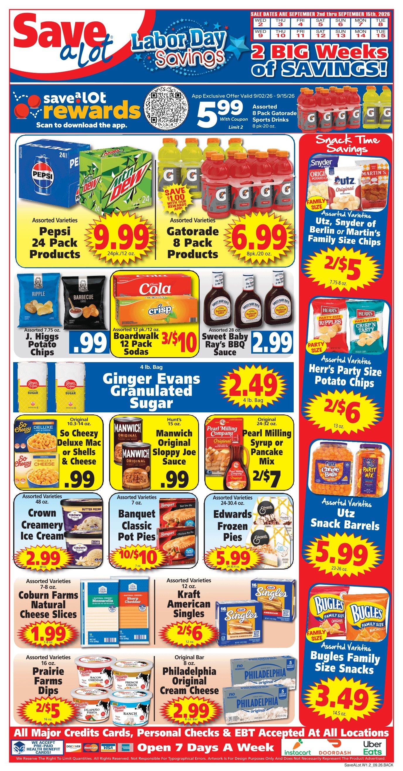 Save a Lot Food Stores (Martinsburg, WV) Weekly Ad September 2 - 15, 2026