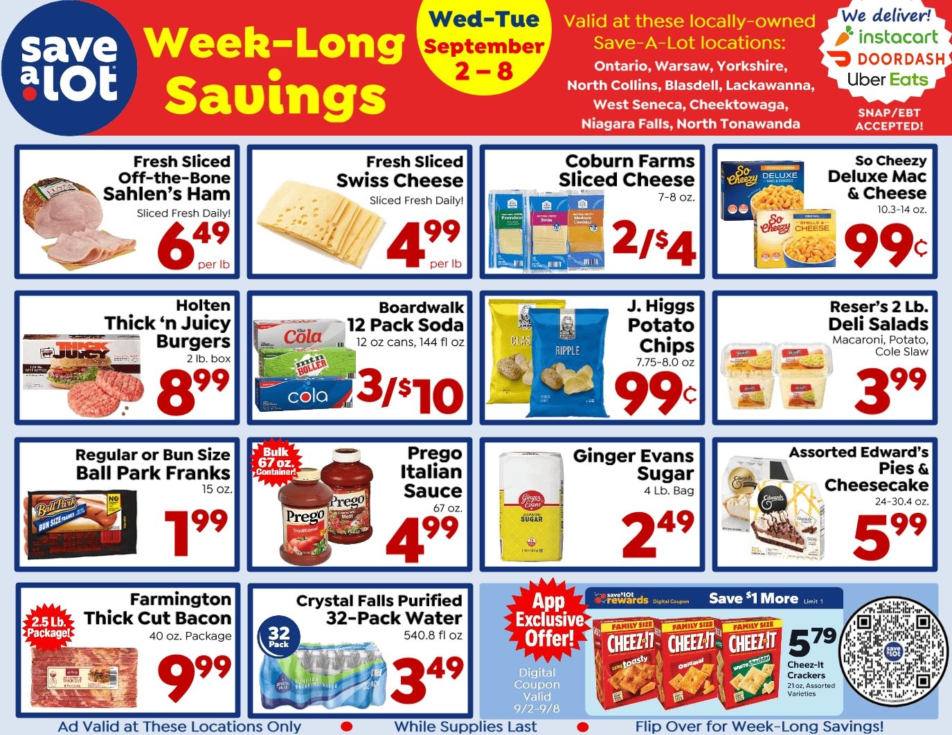 Save a Lot Food Stores (North Tonawanda, NY) Weekly Ad September 2 - 8, 2026