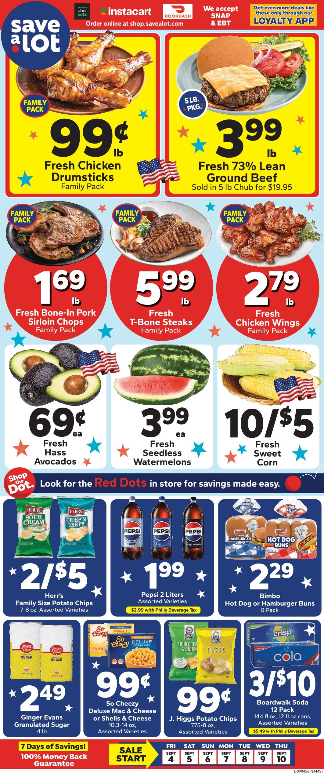 Save a Lot Food Stores (Pennsauken and other locations, NJ) Weekly Ad September 4 - 10, 2026