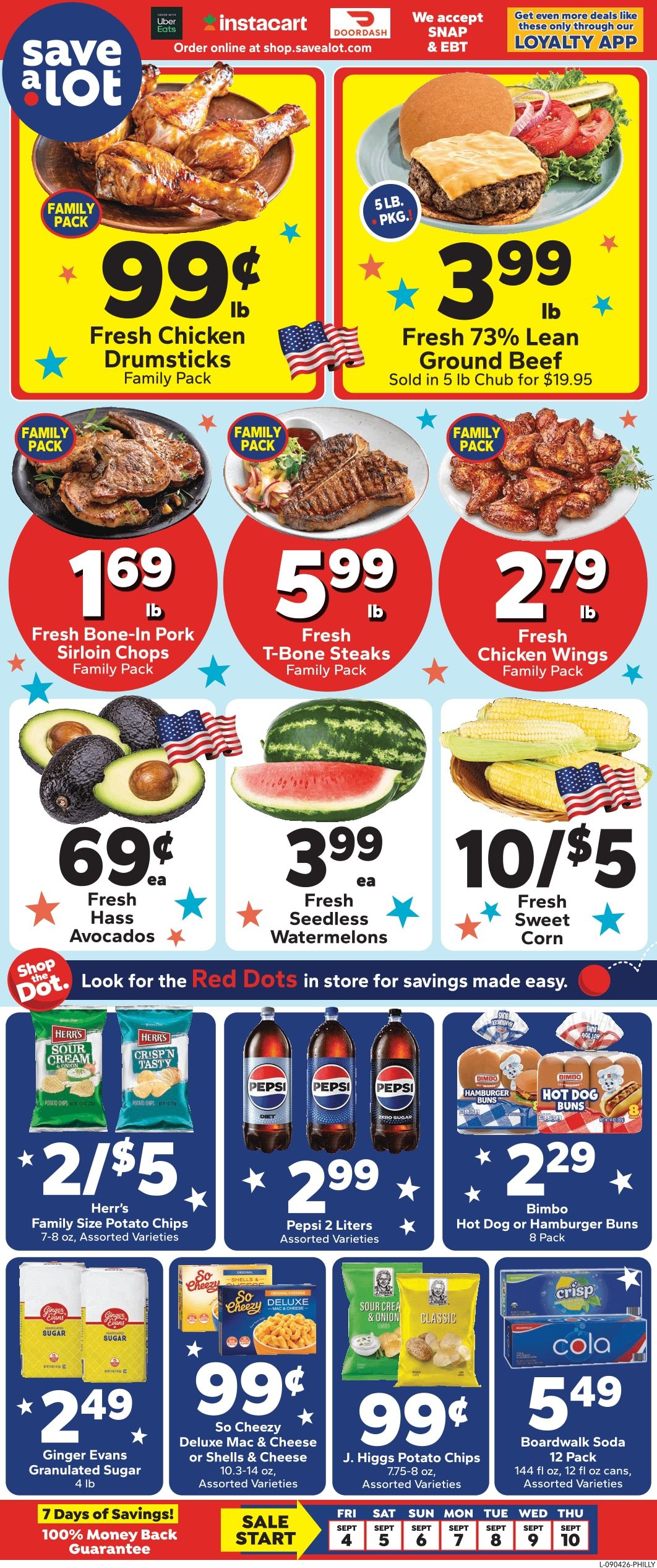 Save a Lot Food Stores (Philadelphia Area, PA) Weekly Ad September 4 - 10, 2026