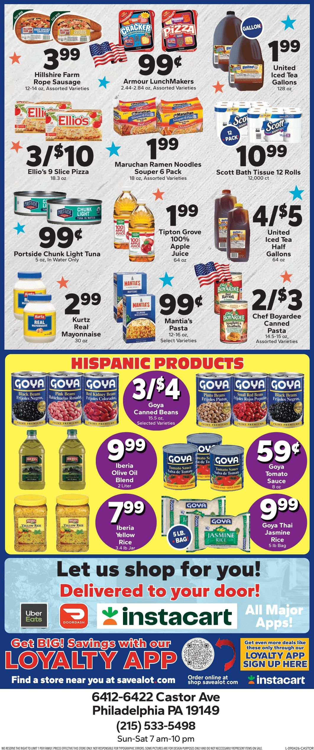 Save a Lot Food Stores (Philadelphia, PA) Weekly Ad September 4 - 10, 2026
