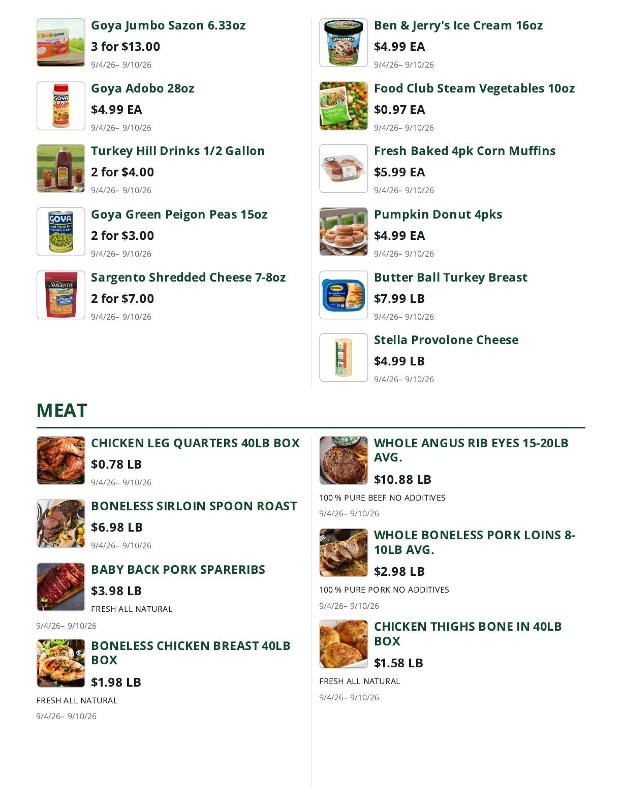 Bob's Butcher & Basket Weekly Ad September 4 - 10, 2026