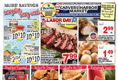 Carver's Harbor Market Weekly Ad September 4 - 10, 2026