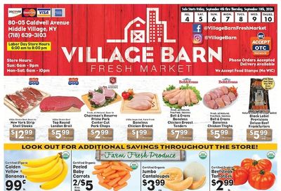 Village Barn Fresh Market Weekly Ad September 4 - 10, 2026