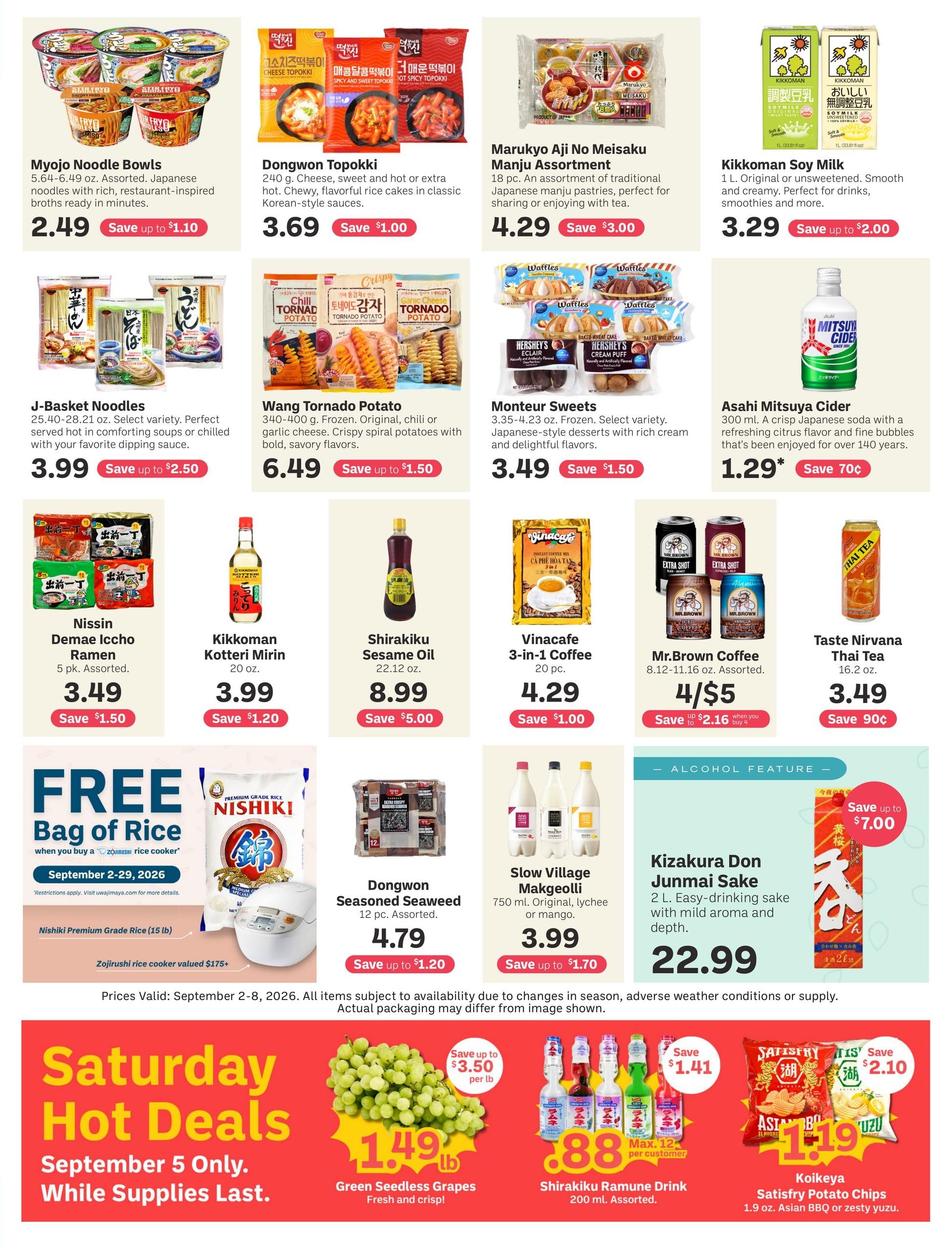 Uwajimaya Weekly Ad September 2 - 8, 2026