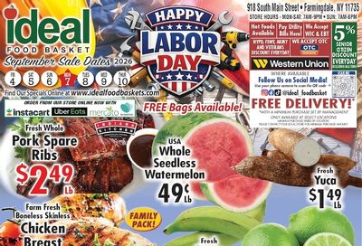 Ideal Food Basket (Farmingdale, NY) Weekly Ad September 4 - 10, 2026