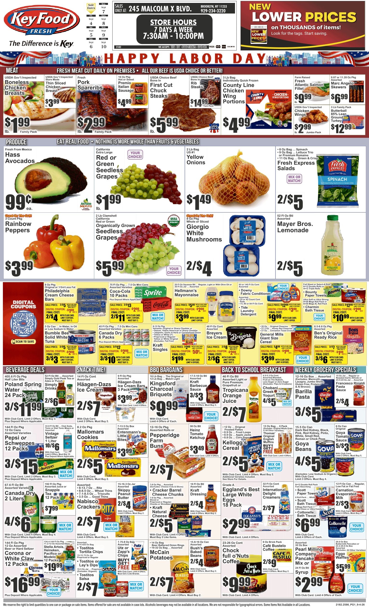 Halsey Traders Market (245 Malcolm X Blvd., Brooklyn, NY) Key Food Weekly Ad September 4 - 10, 2026
