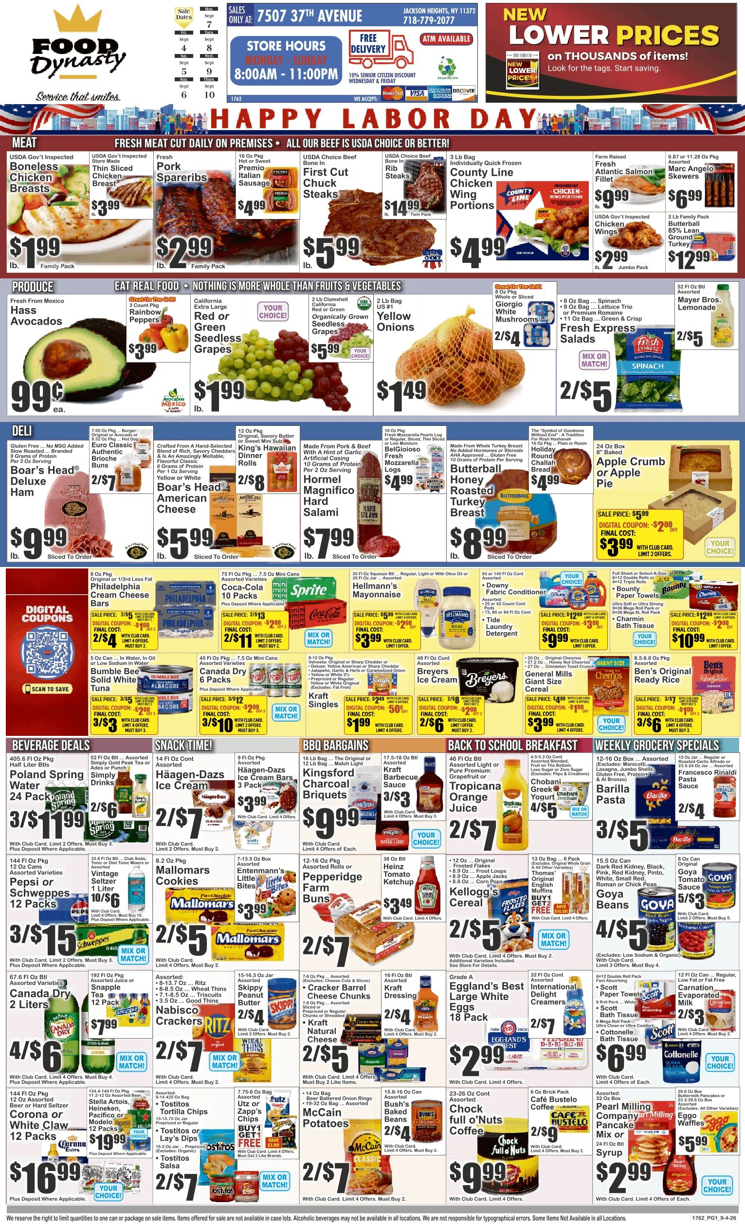 Food Dynasty (Jackson Heights, NY) Key Food Weekly Ad September 4 - 10, 2026
