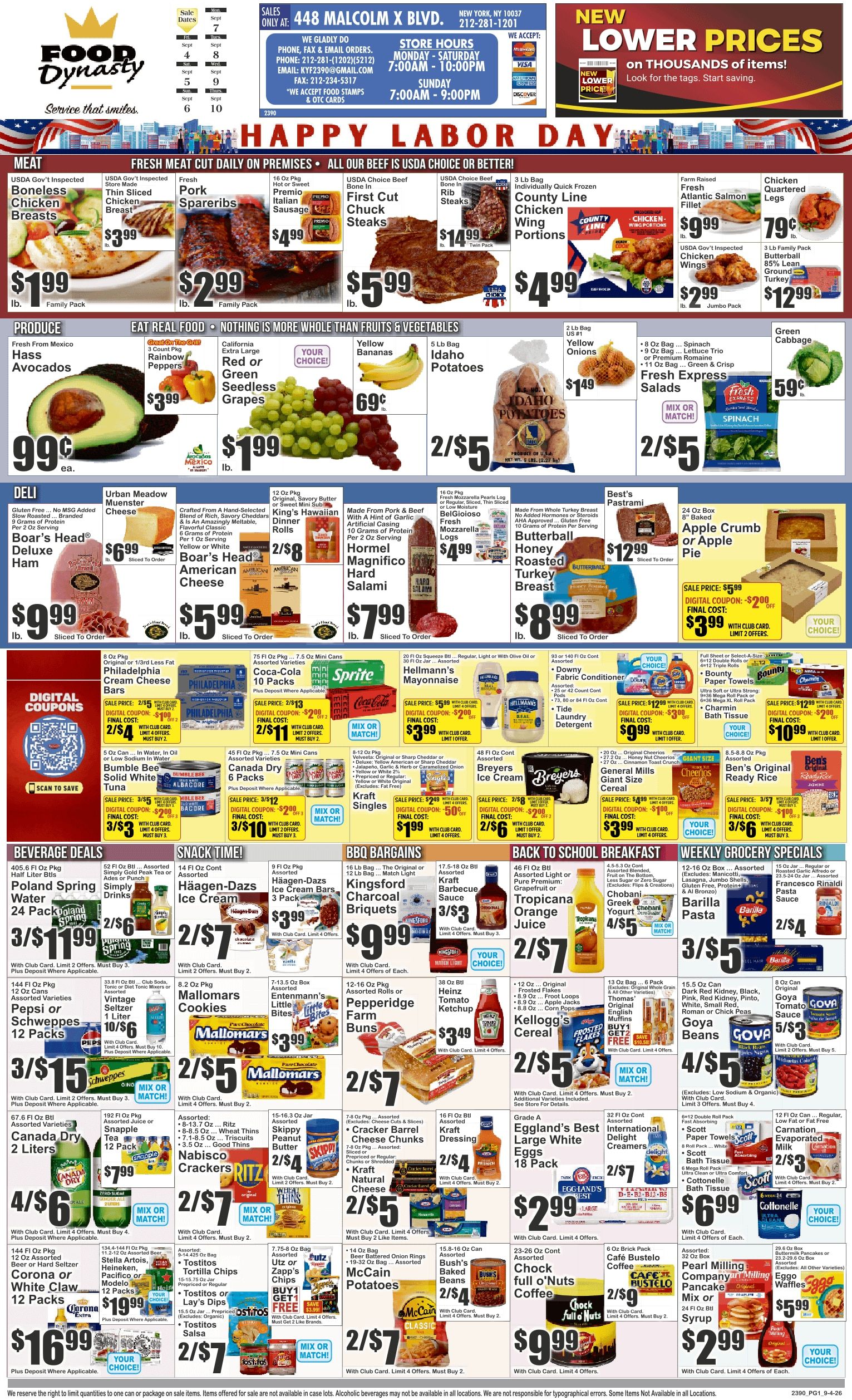 Food Dynasty (New York, NY) Key Food Weekly Ad September 4 - 10, 2026