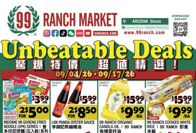 99 Ranch Market (Chandler, AZ) Weekly Ad September 4 - 10, 2026
