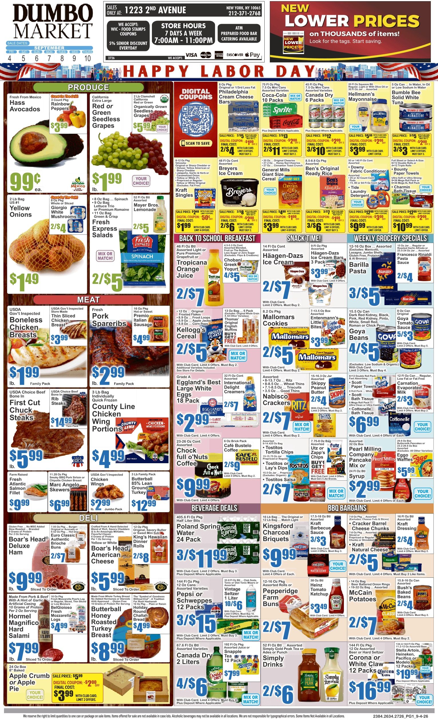 Dumbo Market (New York, NY) Key Food Weekly Ad September 4 - 10, 2026