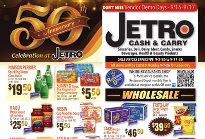 Jetro (Downey Area, CA) Weekly Ad September 2 - 17, 2026