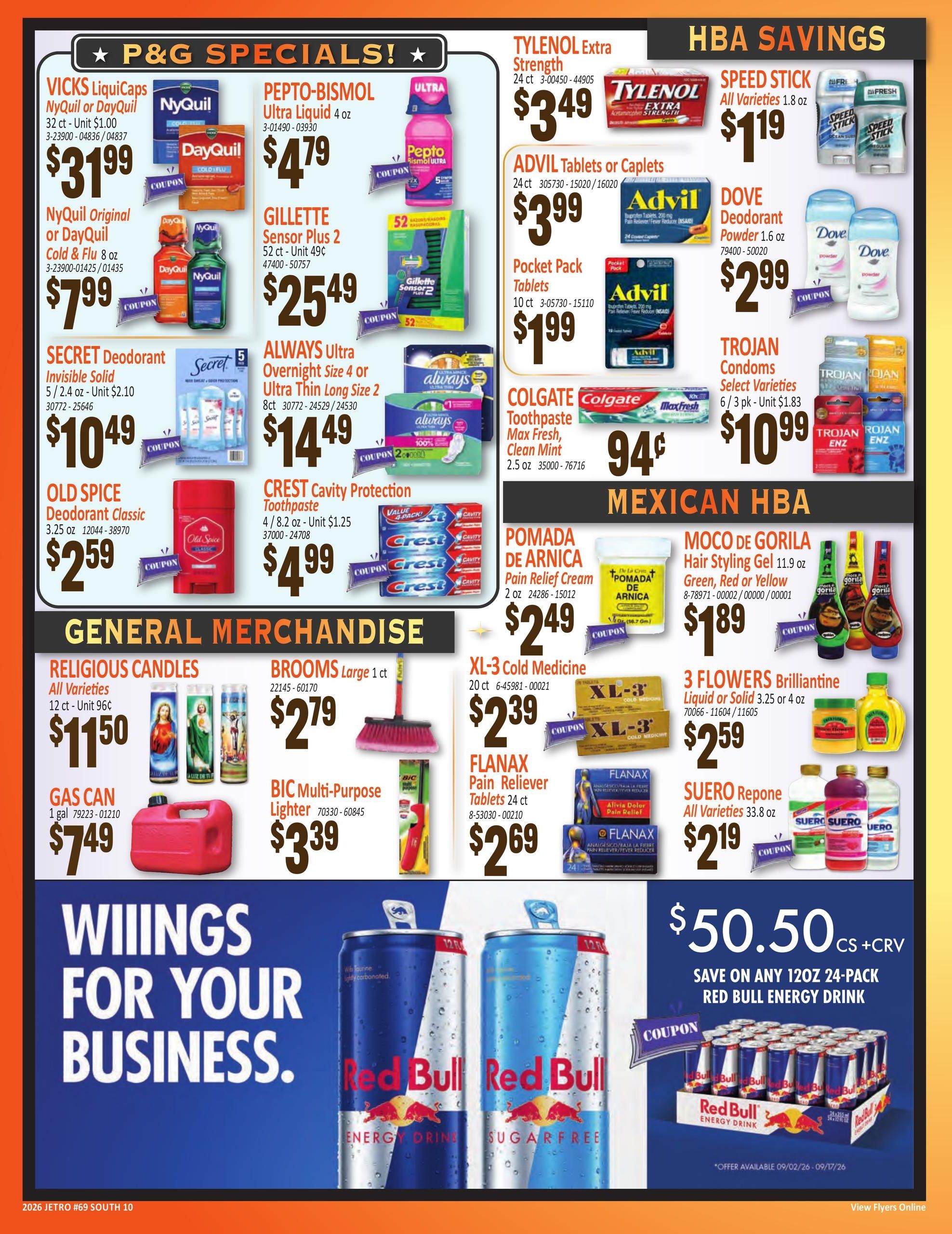 Jetro (Downey Area, CA) Weekly Ad September 2 - 17, 2026