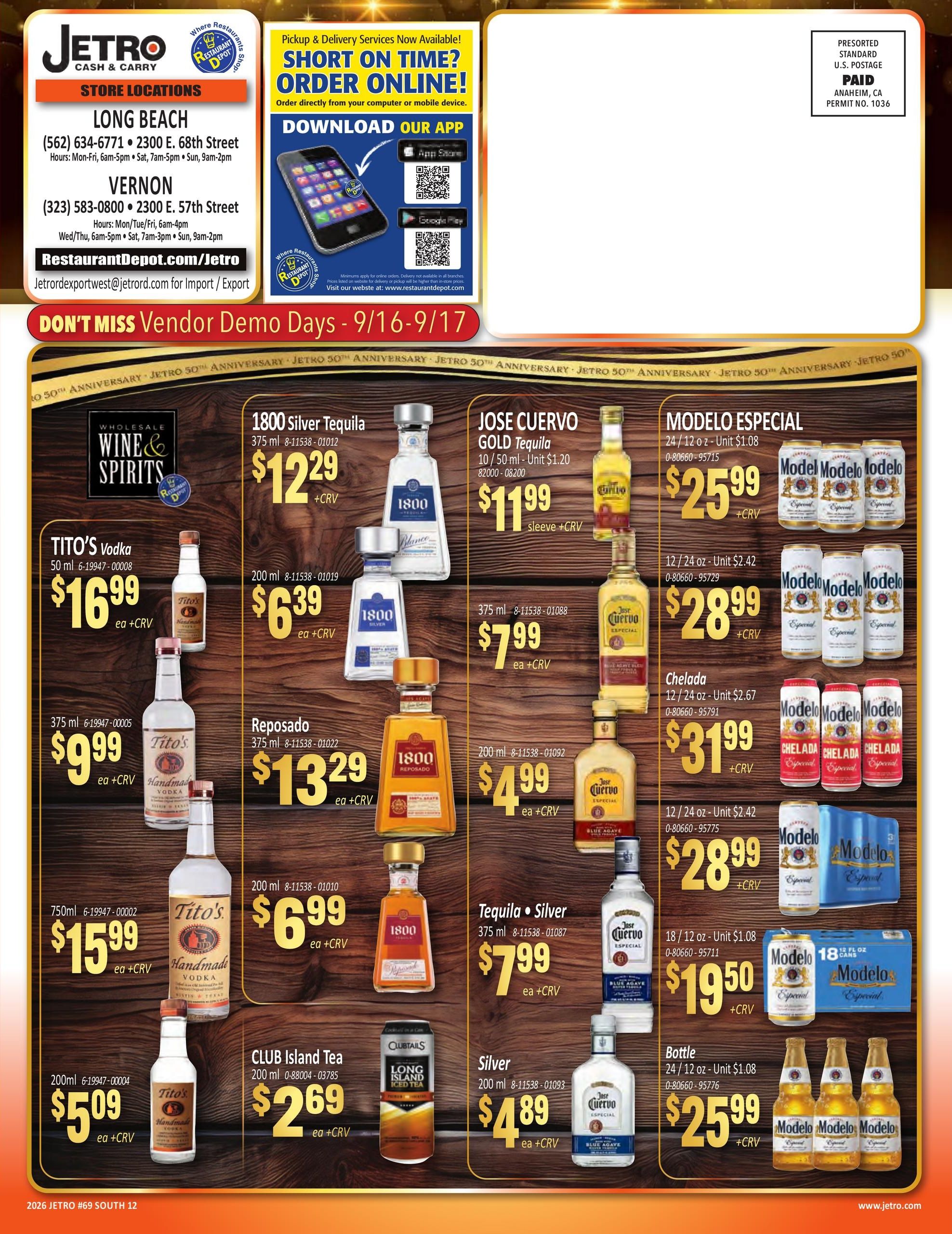 Jetro (Downey Area, CA) Weekly Ad September 2 - 17, 2026