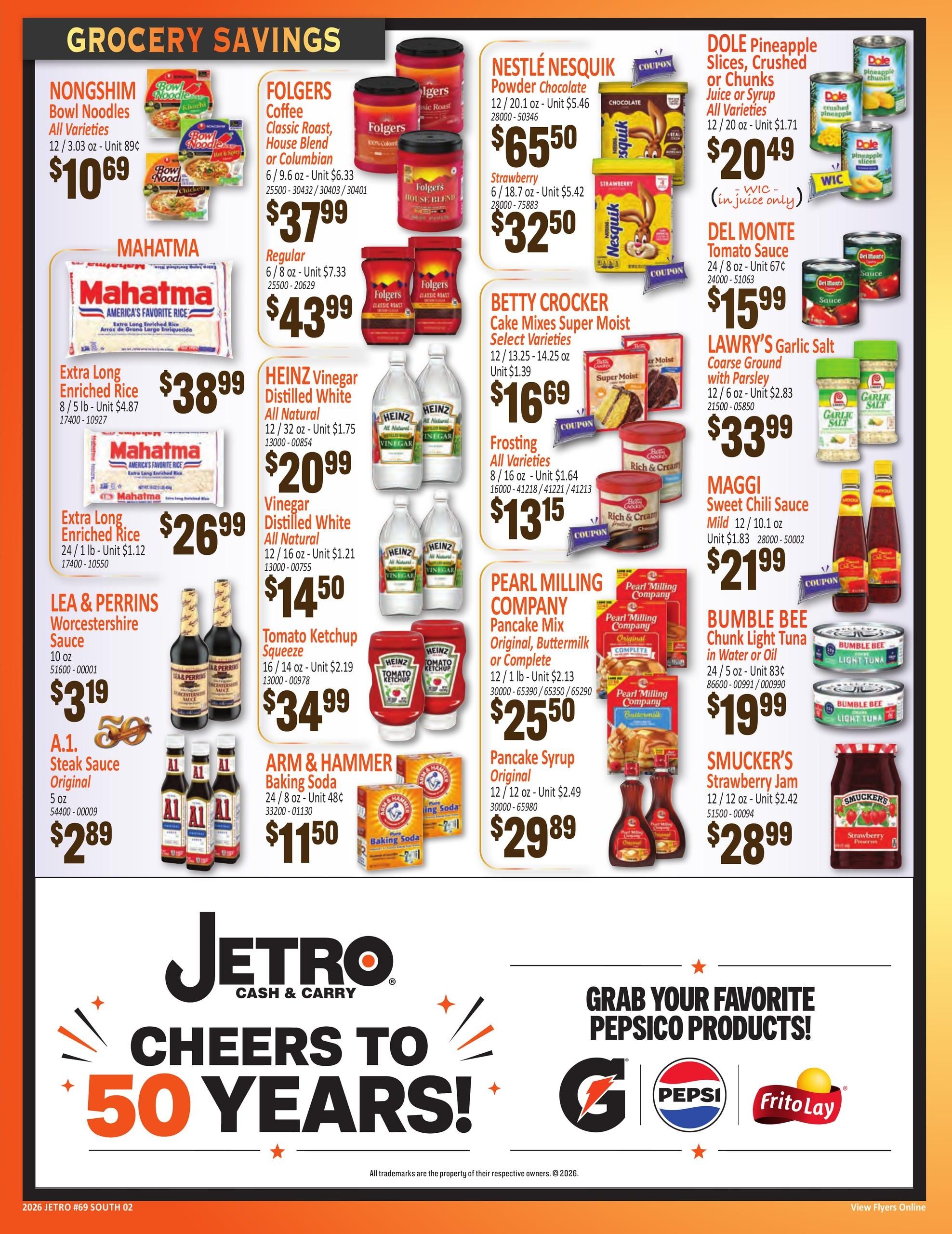 Jetro (Downey Area, CA) Weekly Ad September 2 - 17, 2026