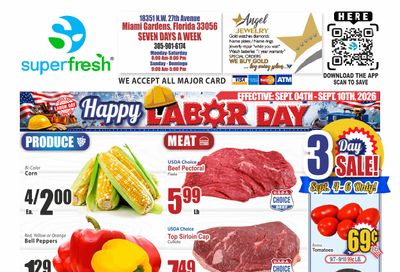 SuperFresh Supermarkets (Miami Gardens, FL) SuperFresh Weekly Ad September 4 - 10, 2026
