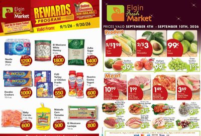 Elgin Fresh Market Weekly Ad September 4 - 10, 2026