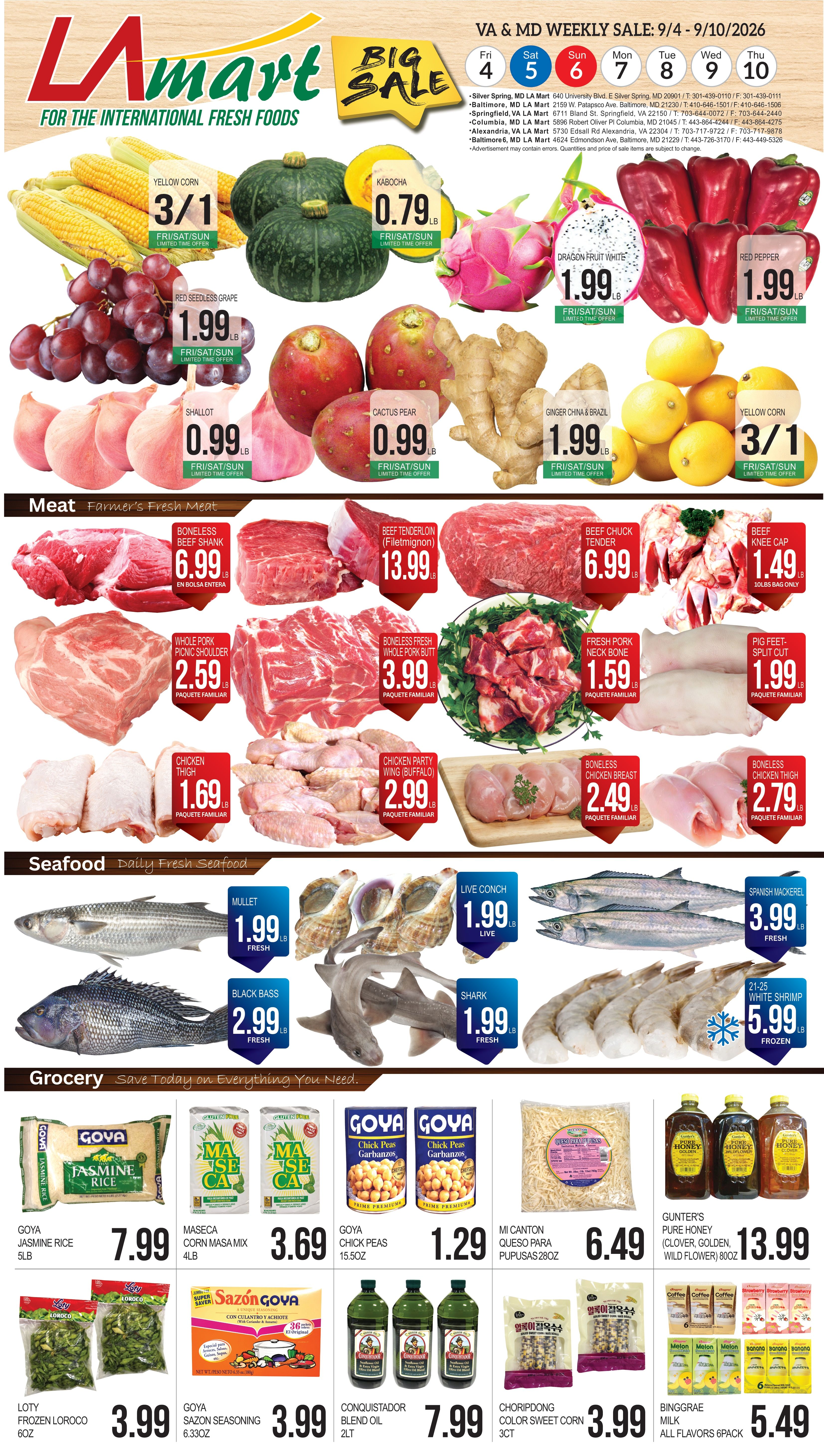 LA Mart Hispanic Weekly Ad September 4 - 10, 2026