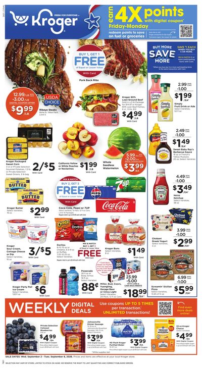 Kroger Weekly Ad September 2 - 8, 2026