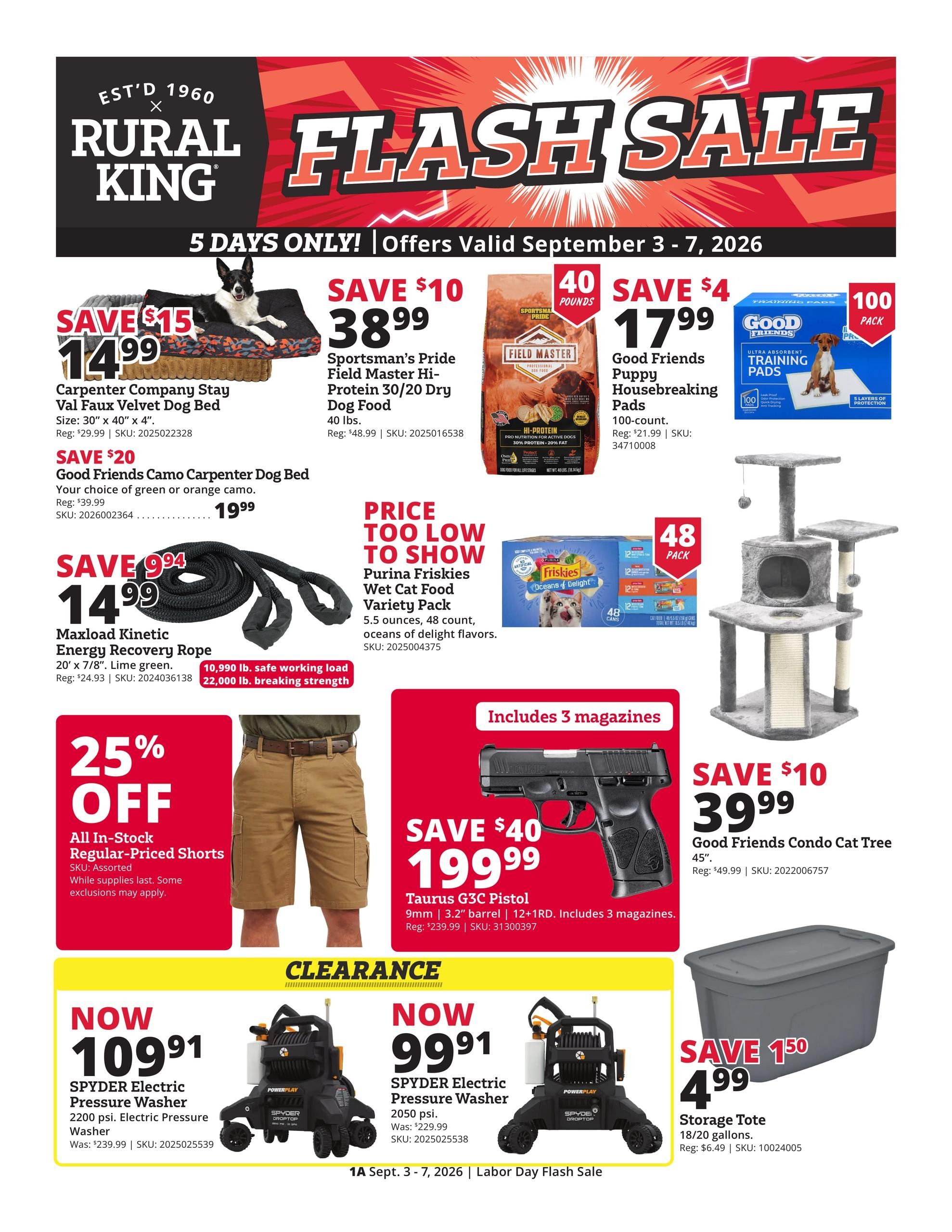 Rural King Weekly Ad September 3 - 7, 2026