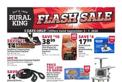 Rural King Weekly Ad September 3 - 7, 2026