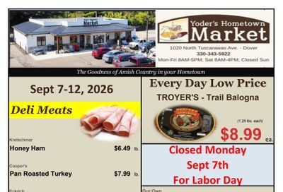 Yoder's Hometown Market Weekly Ad September 7 - 12, 2026