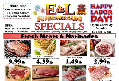 E & L Supermercado Weekly Ad September 5 - 11, 2026