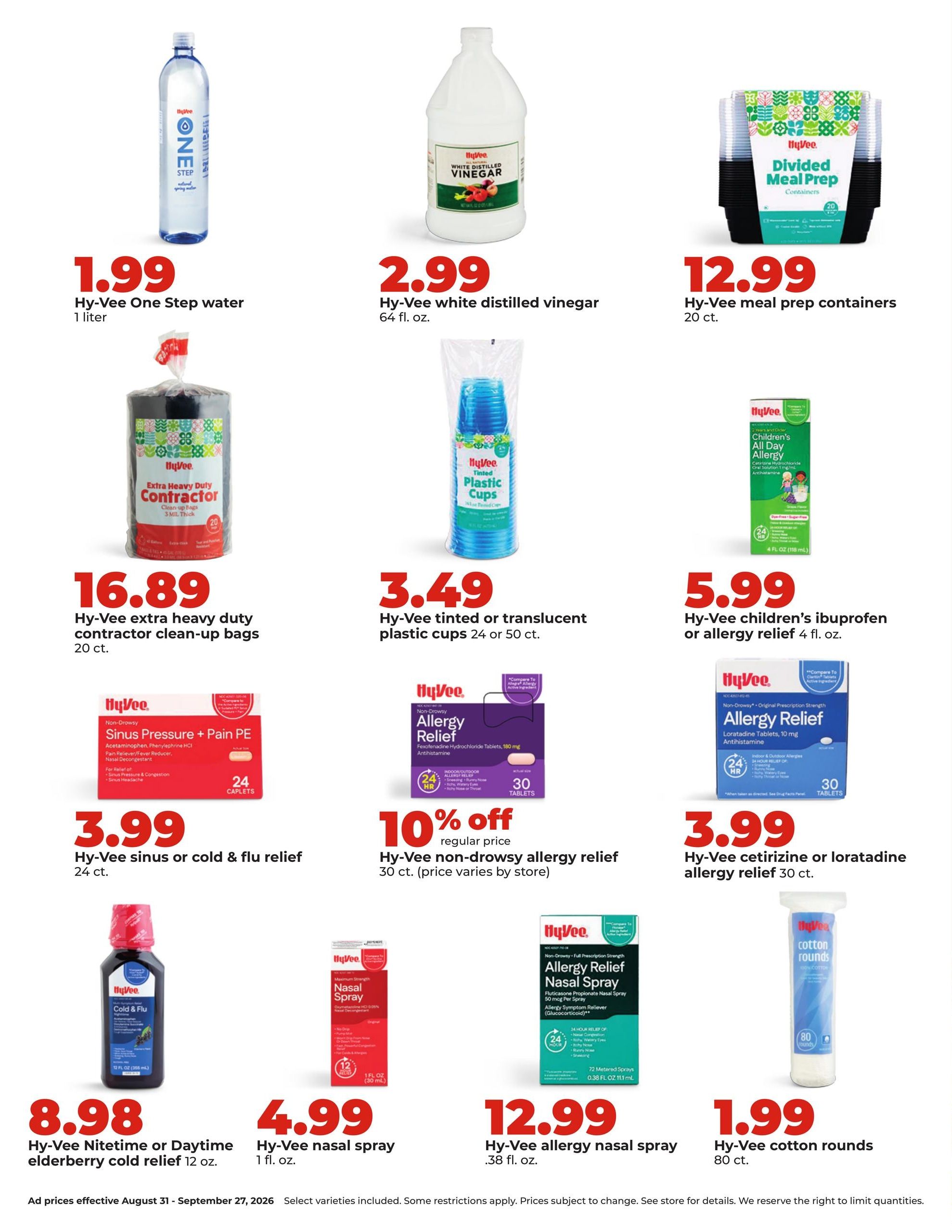 Hy-Vee (Cedar Creek Area, NE) DEALS GOOD ALL MONTH LONG Weekly Ad August 31 - September 27, 2026