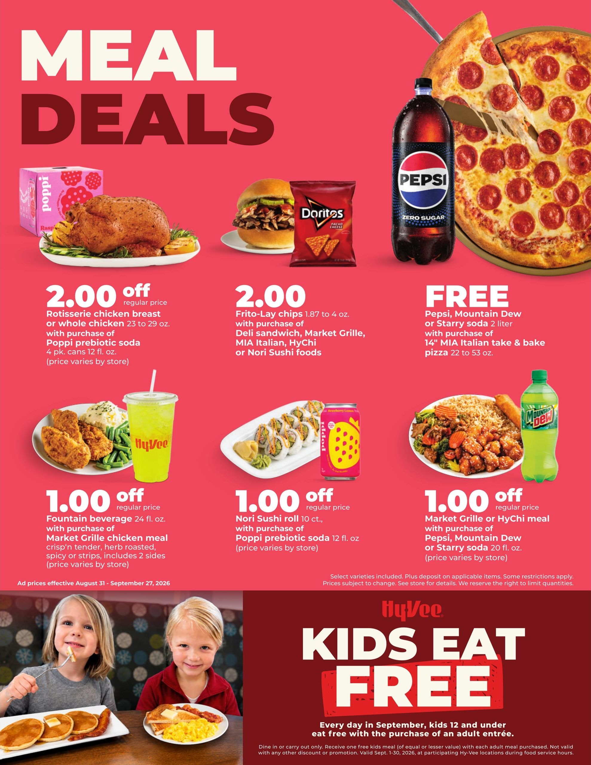 Hy-Vee (Cedar Creek Area, NE) DEALS GOOD ALL MONTH LONG Weekly Ad August 31 - September 27, 2026