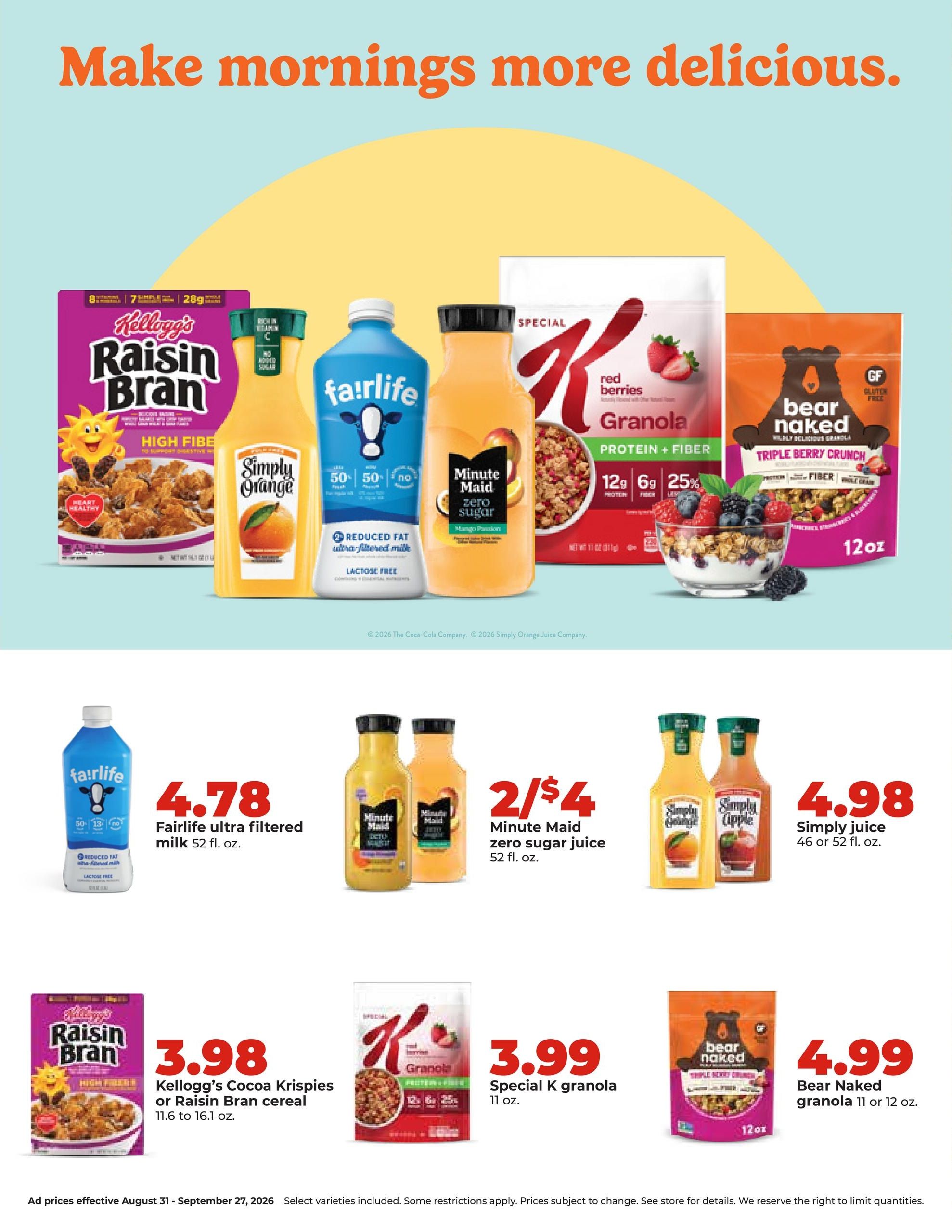 Hy-Vee (Cedar Creek Area, NE) DEALS GOOD ALL MONTH LONG Weekly Ad August 31 - September 27, 2026