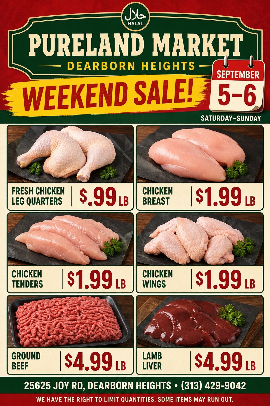 Pureland Supermarket (25625 Joy Road, Dearborn Heights, MI) Weekly Ad August 31 - September 6, 2026