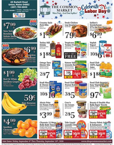 The Common Market Weekly Ad September 5 - 11, 2026