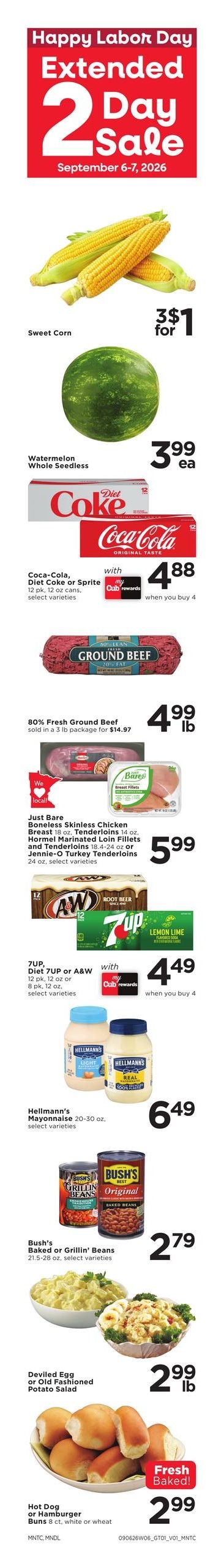 Cub Foods (Alexandria Area, MN) Weekly Savings Weekly Ad September 6 - 12, 2026