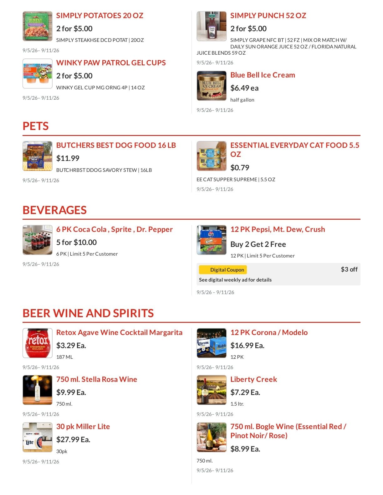 Shoppers Value Foods Macon Weekly Ad September 5 - 11, 2026