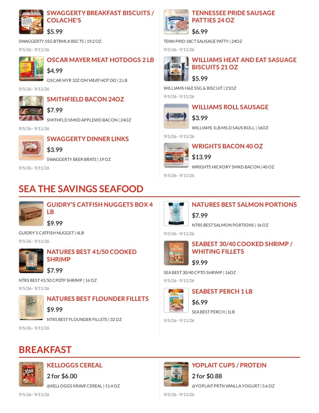 Shoppers Value Foods Macon Weekly Ad September 5 - 11, 2026