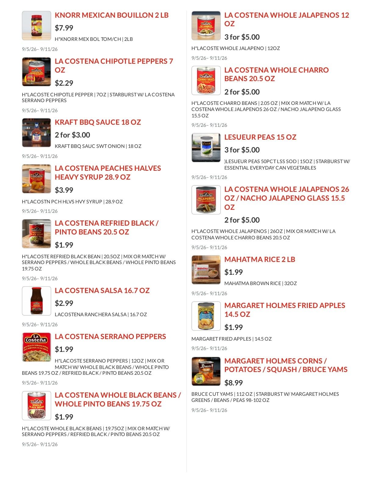 Shoppers Value Foods Macon Weekly Ad September 5 - 11, 2026