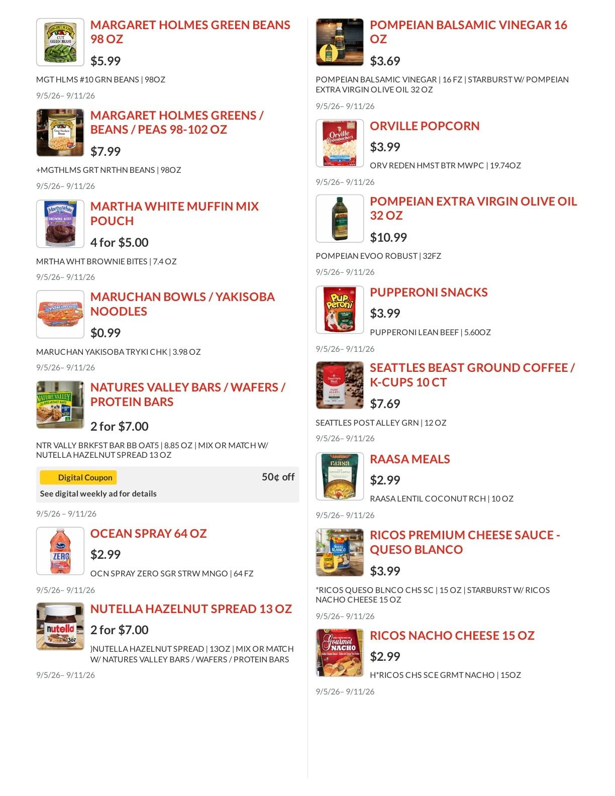 Shoppers Value Foods Macon Weekly Ad September 5 - 11, 2026