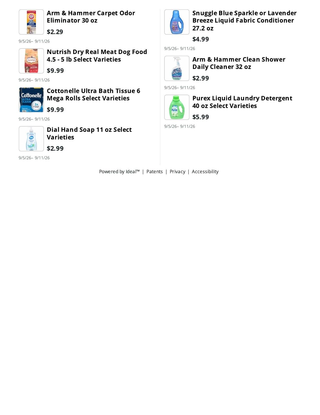 E.M. Heath Supermarket Weekly Ad September 5 - 11, 2026