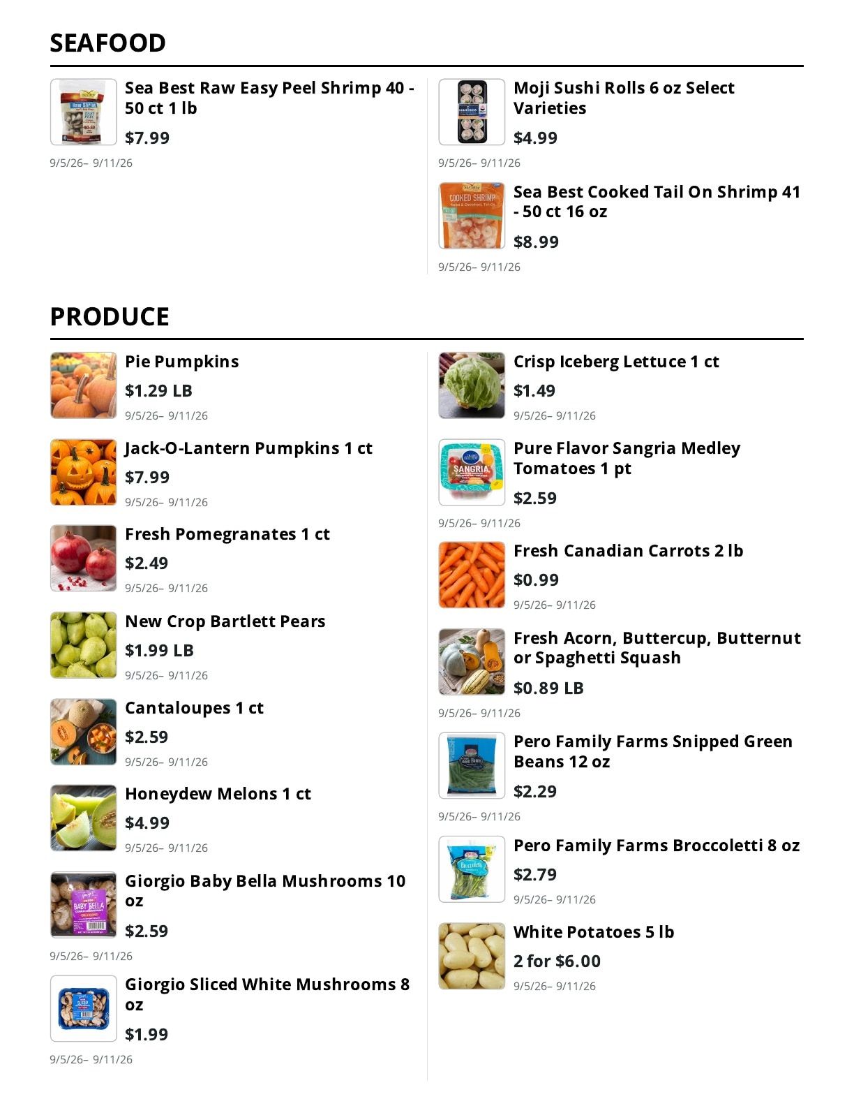 E.M. Heath Supermarket Weekly Ad September 5 - 11, 2026