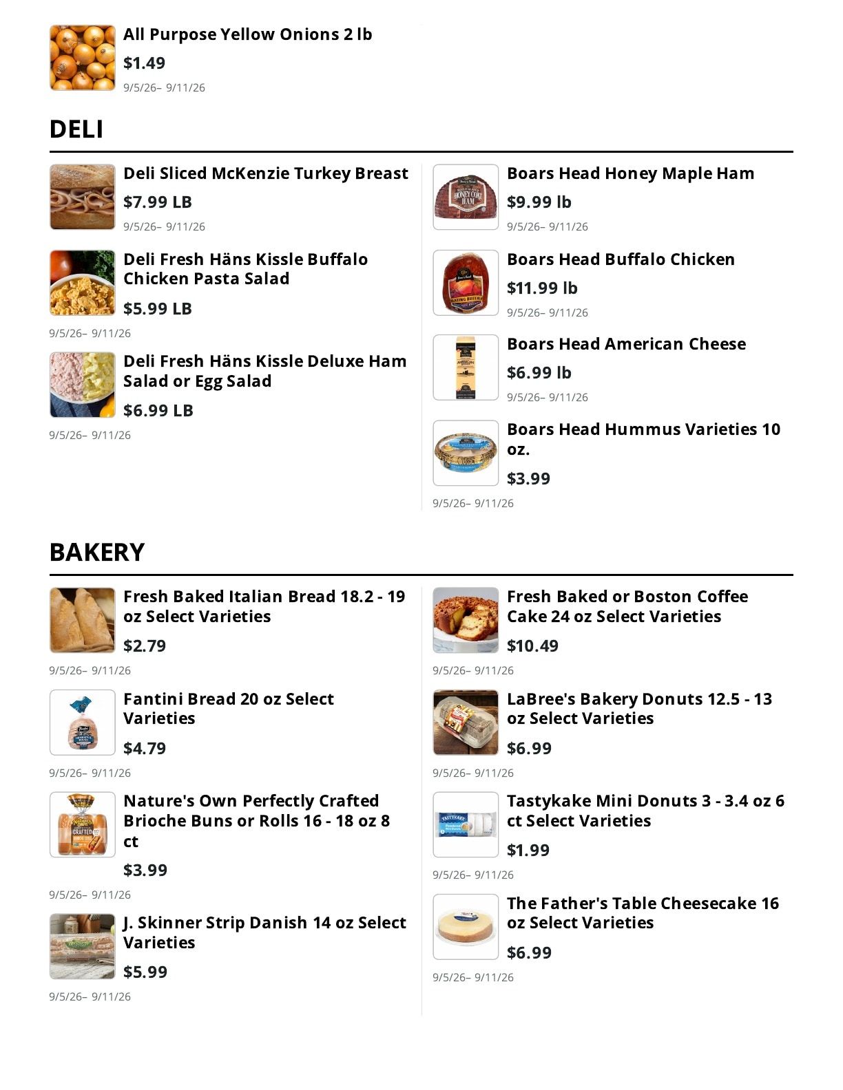 E.M. Heath Supermarket Weekly Ad September 5 - 11, 2026