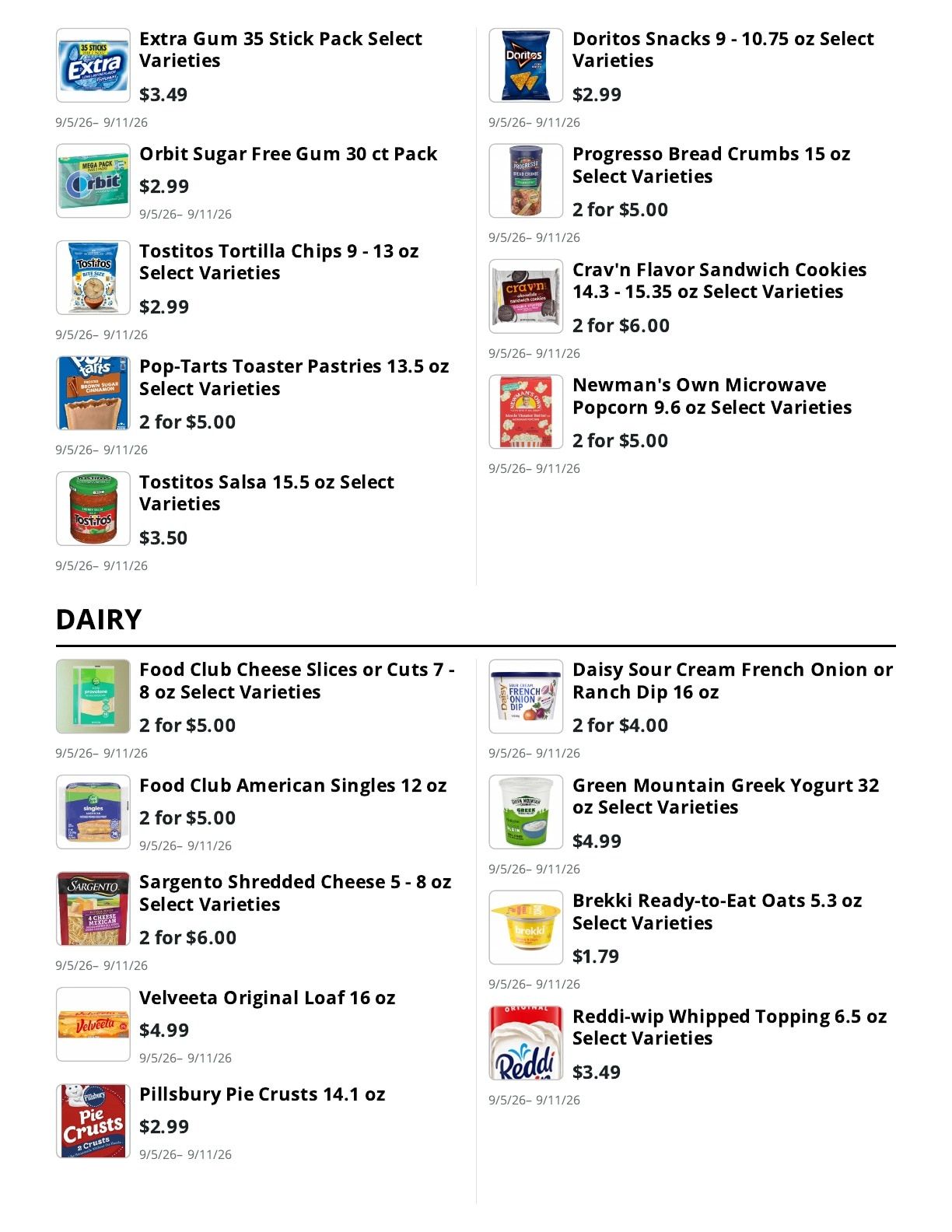 E.M. Heath Supermarket Weekly Ad September 5 - 11, 2026